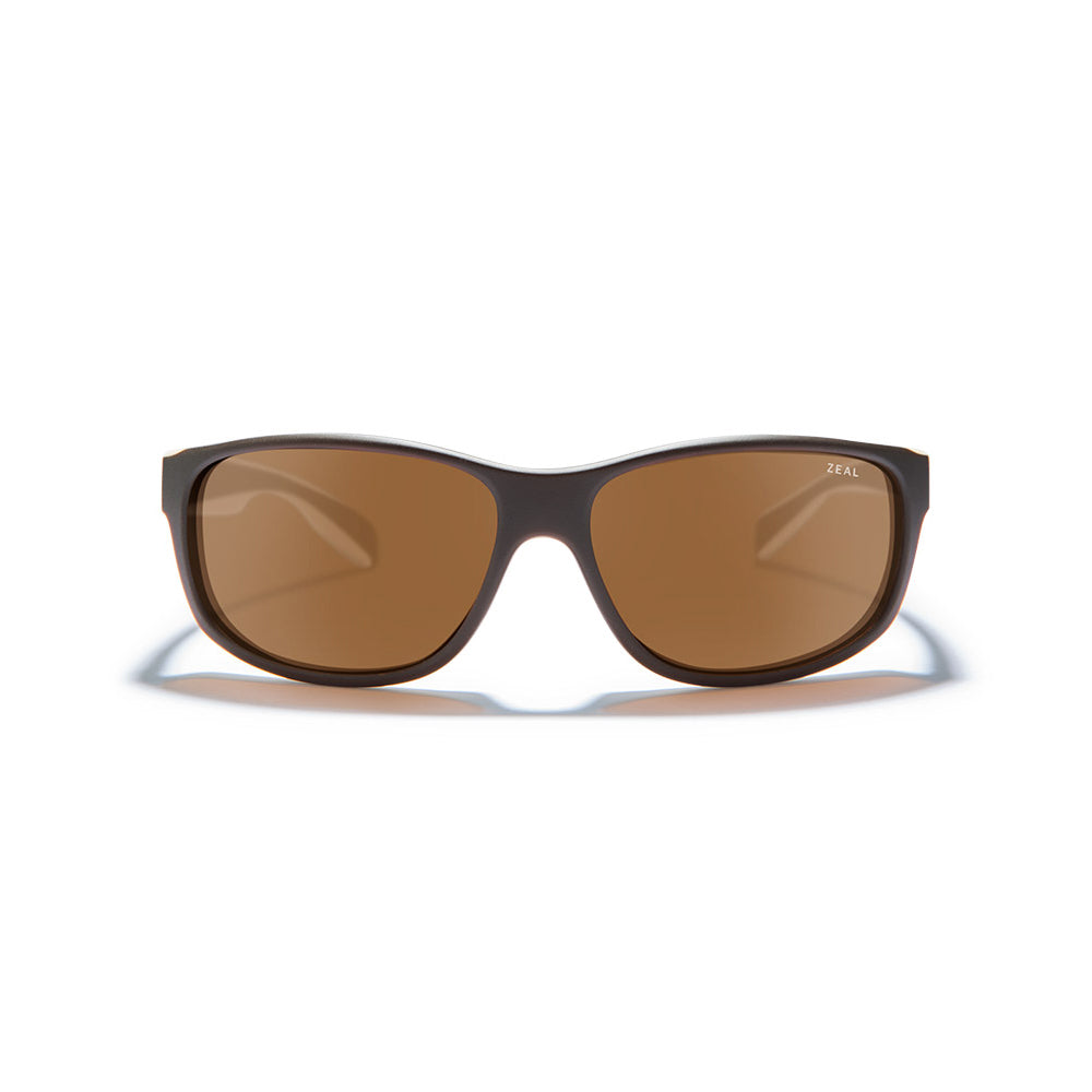 Zeal Sable Sunglass Matte Brown Khaki | Copper