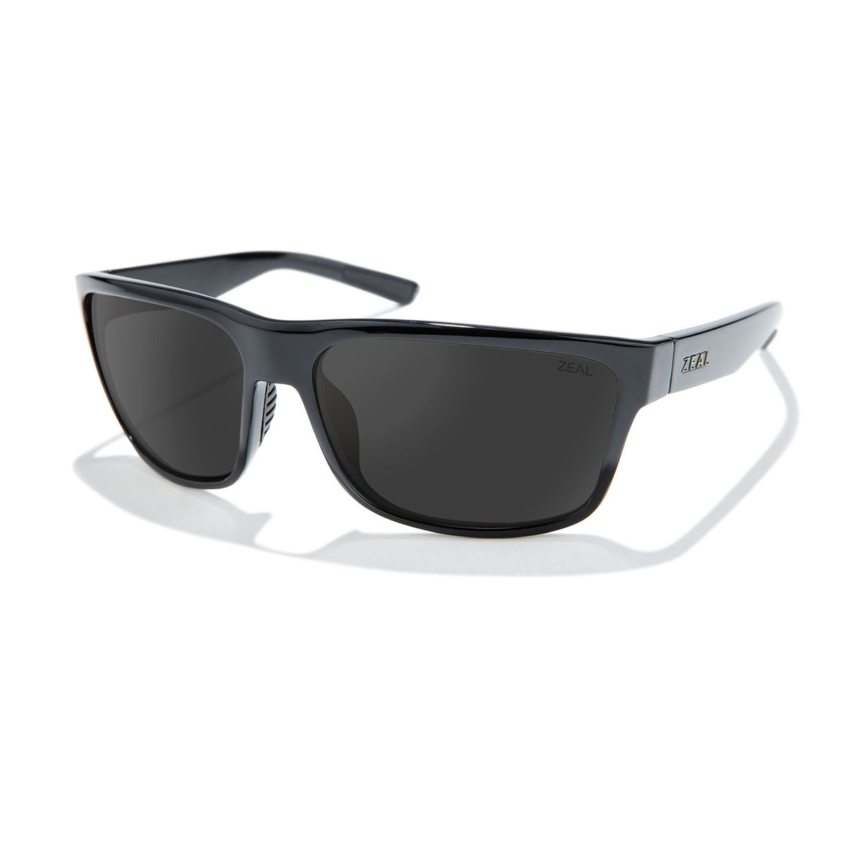 Zeal Rampart Sunglass Gloss Black | Dark Grey