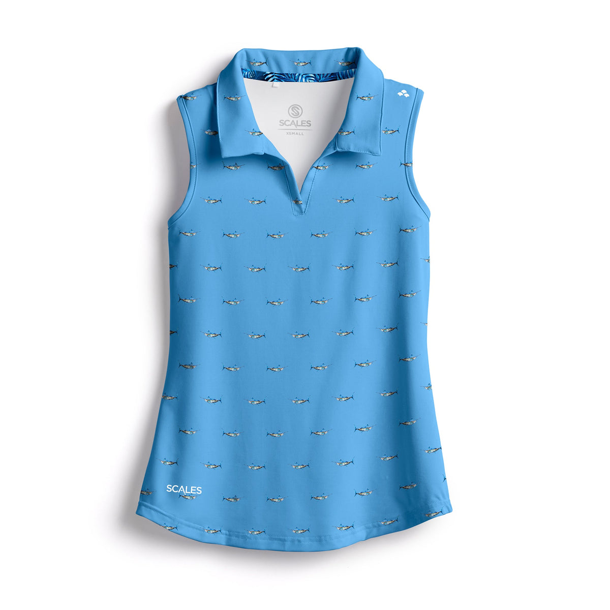 SCALES Tropical Marlin Womens Sleeveless Polo