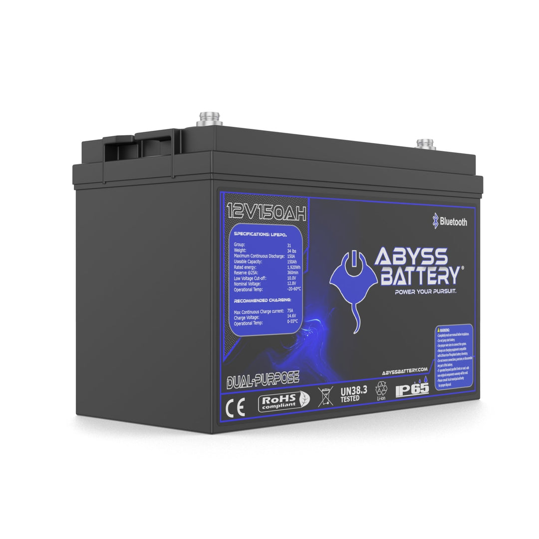 ABYSS 12V 150AH Dual Purpose Lithium Marine Battery