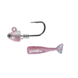 NLBN 3" Shrimp Jig Head and Tail Bundle: NDOP (No Dinks on Pink)