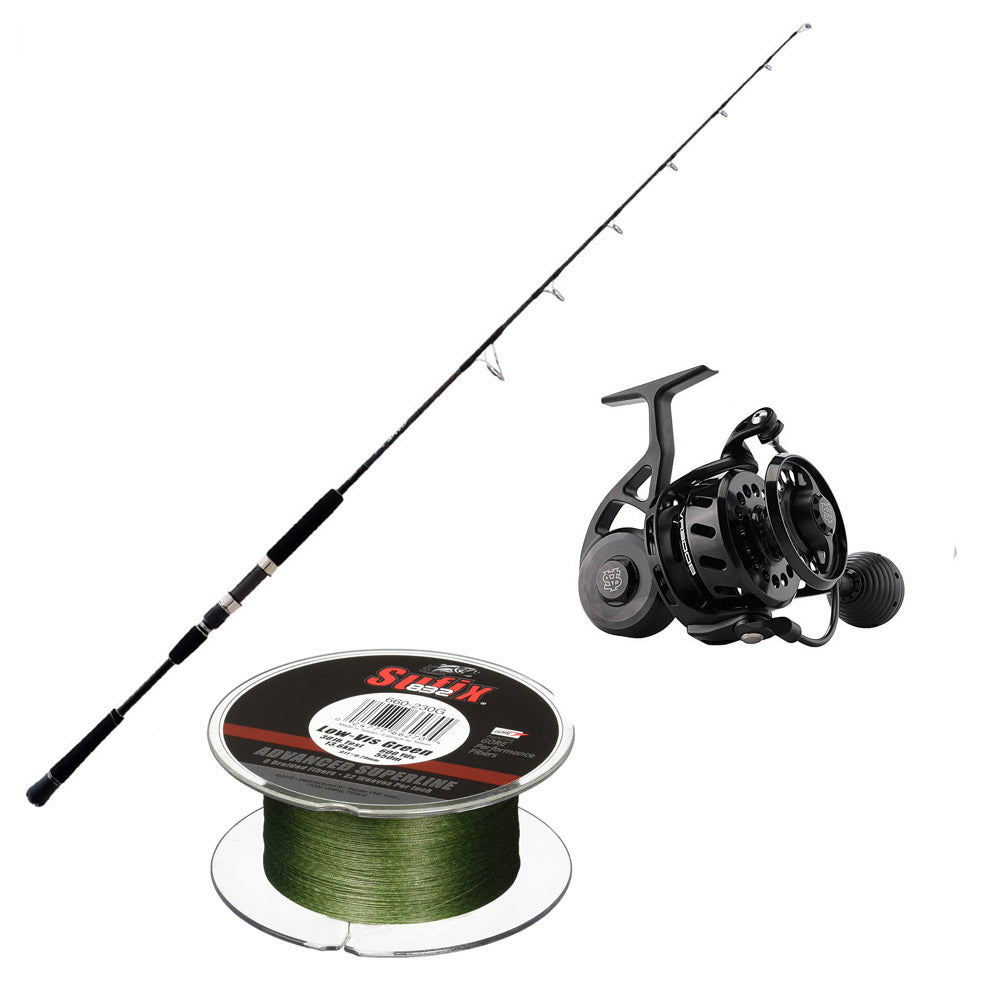 Shimano Game Type J Spinning M 6FT2IN with Van Staal VR Spin 125B &amp; SUFIX 832 Braid 600 Yards Combo