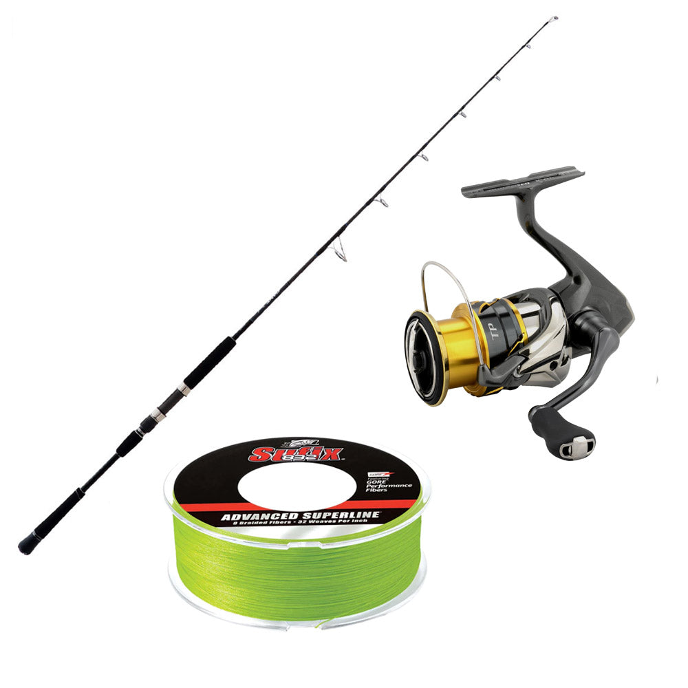 Shimano Game Type J Spinning MH 510 5FT10IN with Shimano Twin Power C5000XGFD & SUFIX 832 Braid 600 Yards Combo