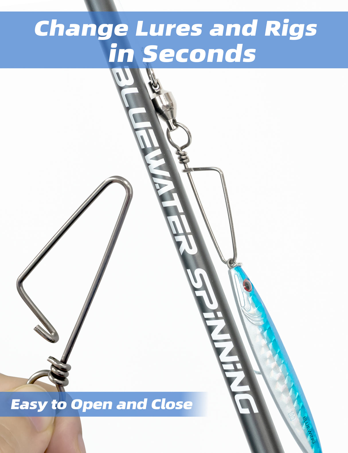 BLUEWING High Strength Ball Bearing Snap Swivels