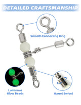 BLUEWING Three-Way Swivel with Glow Beads