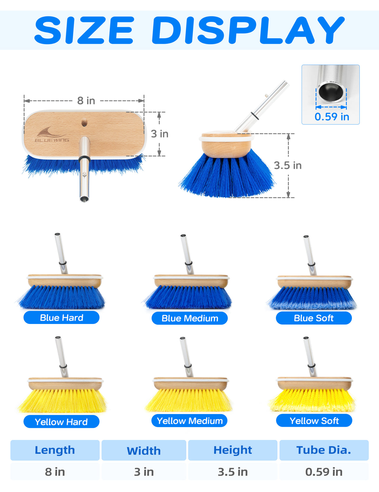 BLUEWING Deck Brush Head