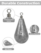 BLUEWING Casting Swivel Bell Dipsey Sinker