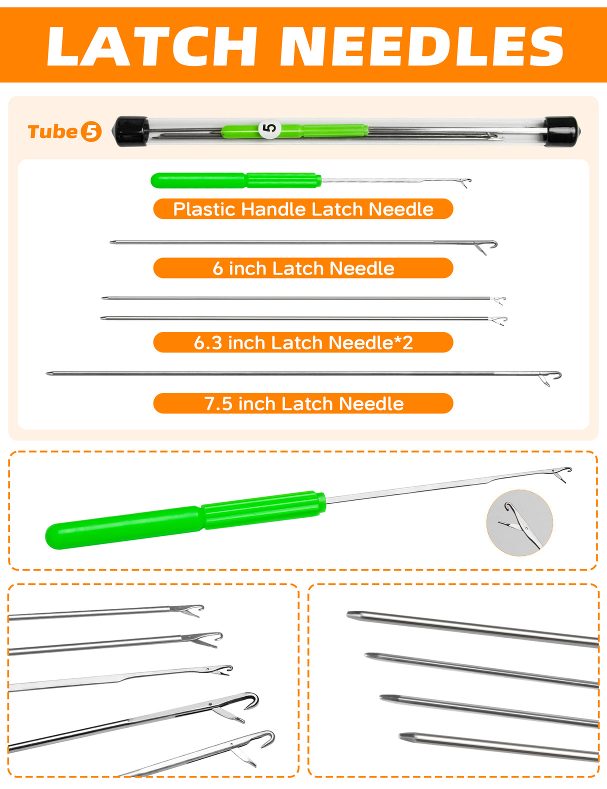 BLUEWING V3 Hollow Splicing Needle Kit 6in