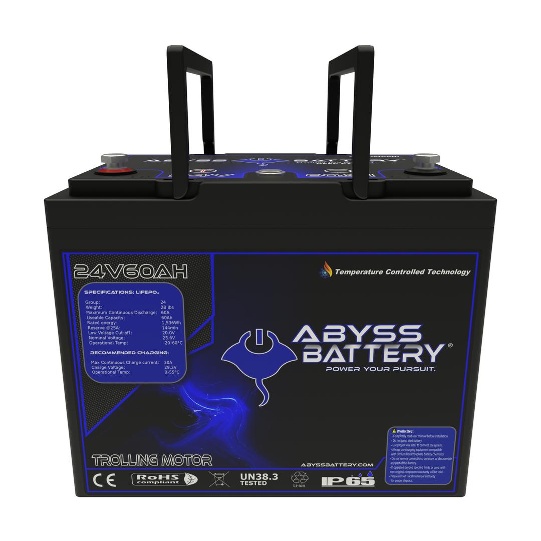 ABYSS 24V 60AH Lithium Trolling Motor Battery