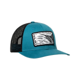 BAJIO Sailfish Patch Trucker Hat - Teal/Black One Size