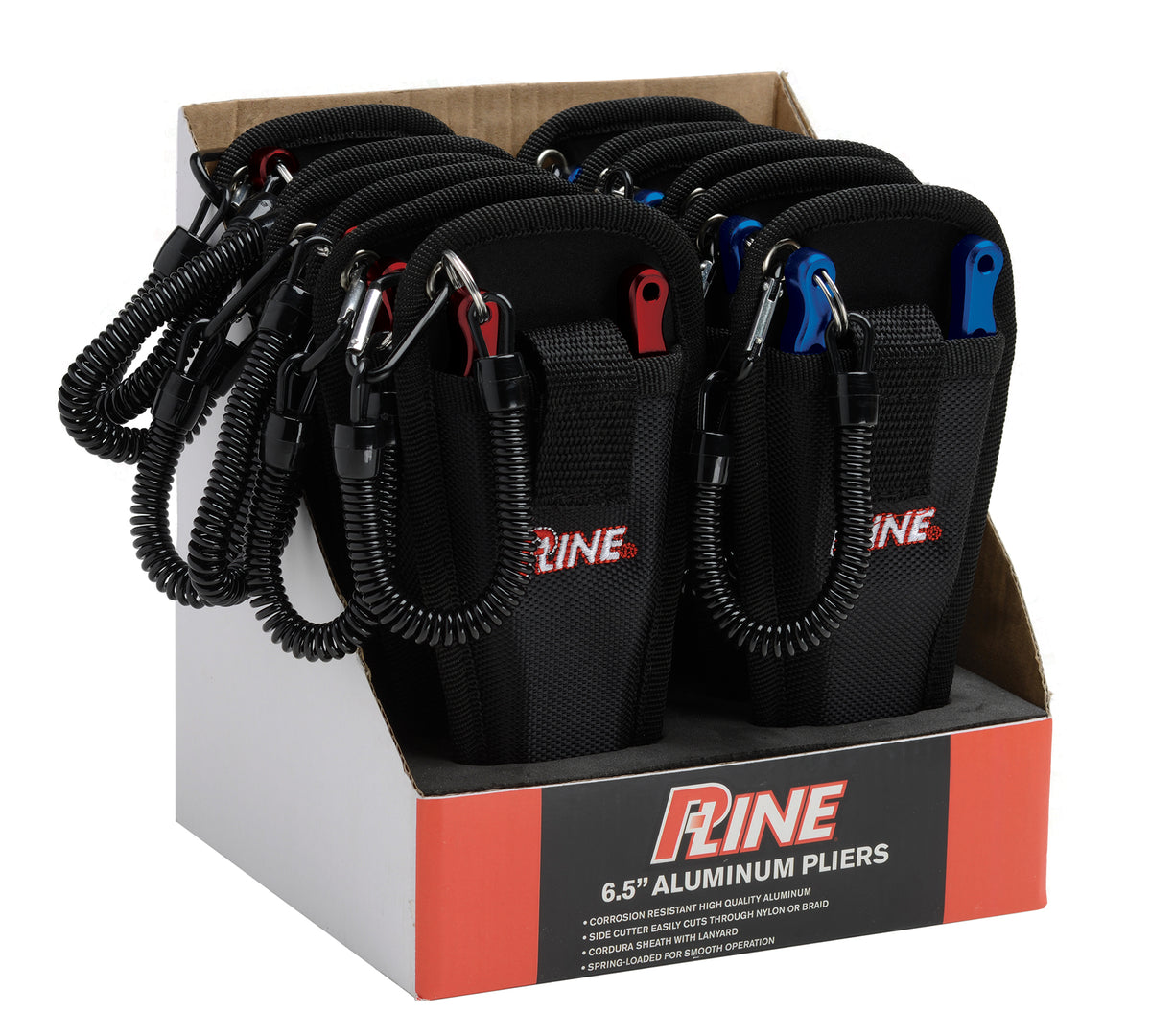 P-Line 6.5&quot; Aluminum Pliers Black/Red Gear Bulk