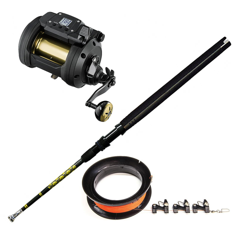 Daiwa Tanacom 1200 with CHAOS Kite Rod 32" with Winthrop Top and Tigress Kite Line Assembly