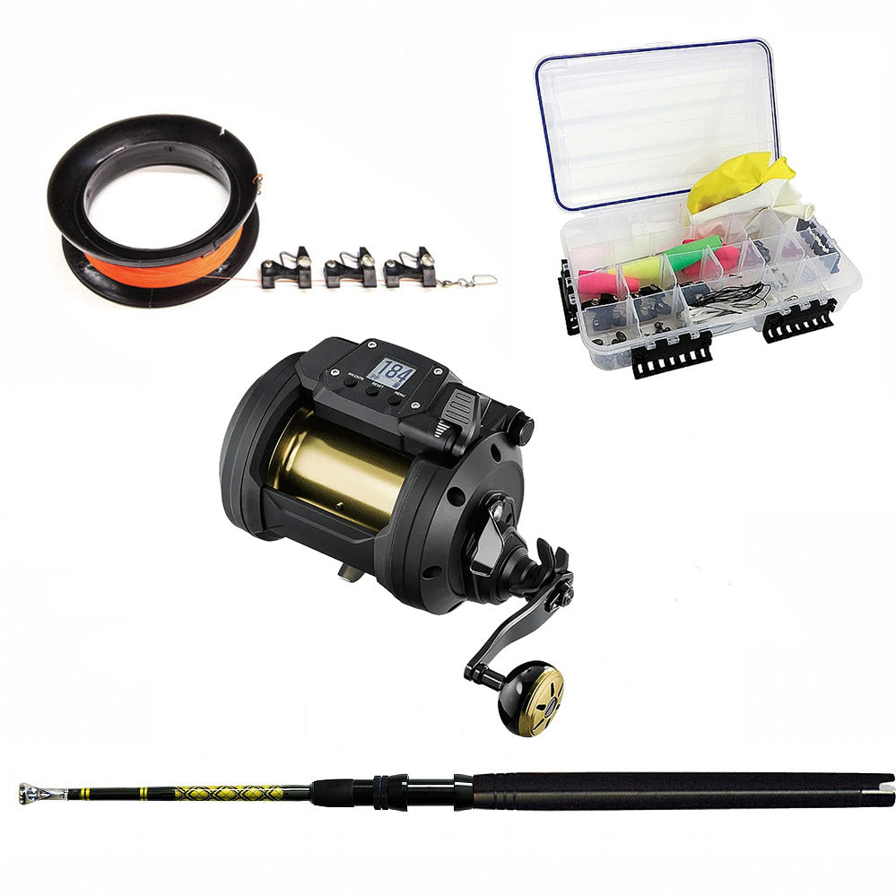 Daiwa Tanacom 1200 with CHAOS Kite Rod 32" with Winthrop Top, Tigress Kite Line Assembly and Tigress Kite Assembly Box