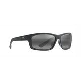 MAUI JIM Kanaio Coast Sunglasses Matte Soft Black with White and Blue | Neutral Grey