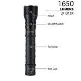 LUXPRO LP1315R High-output Long Range Handheld Flashlight, 1650 Lumen