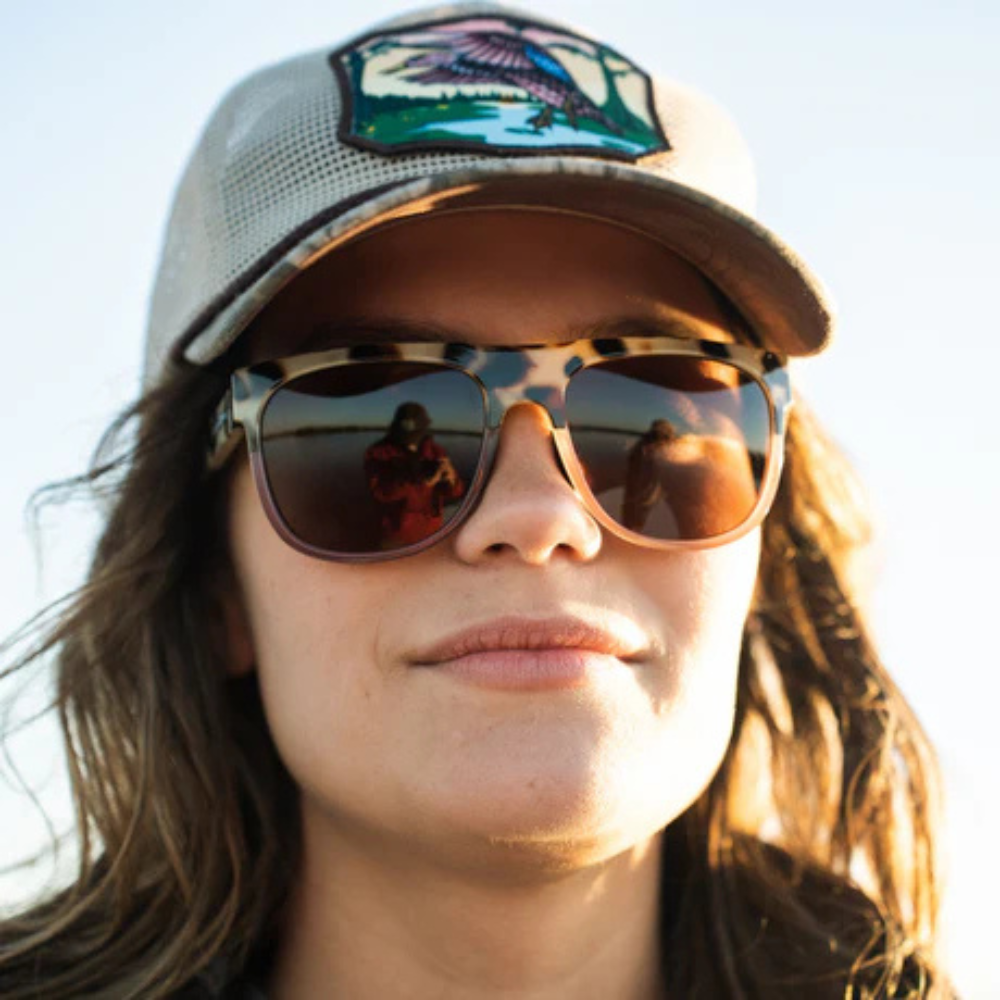 BAJIO Chelem Sunglasses | Tort-Rose Turtle Gloss Frame/ Gray Polycarbonate Lenses