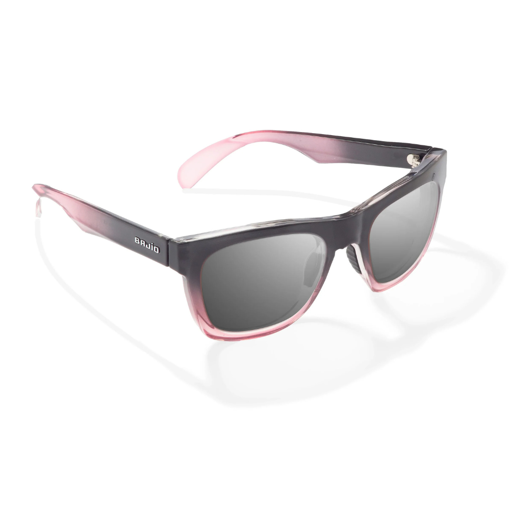 BAJIO Cometa Sunglasses |  Black-Pink Sky Gloss/ Gray Polycarbonate Lenses