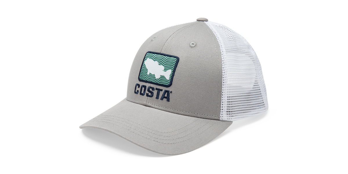 Costa Bass Waves Trucker Cap - Grey
