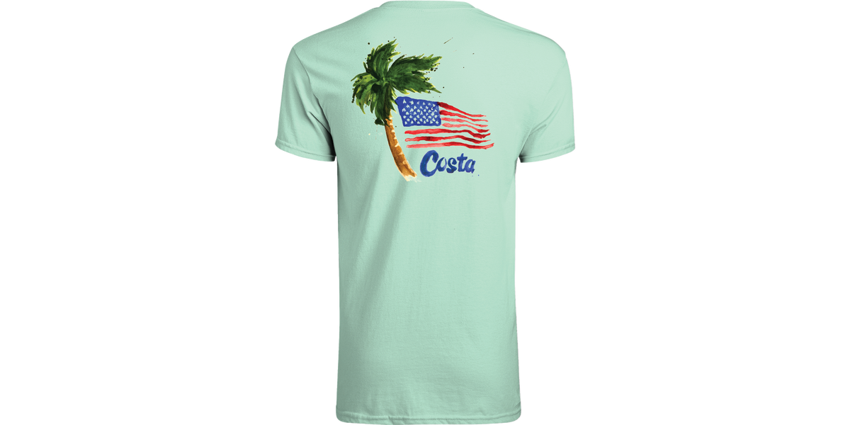 Costa Waving Palm Short Sleeve Crew T-Shirt