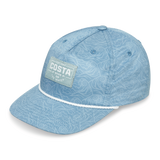 COSTA Printed Unstructured Hat - Woodcut Print Heron Blue