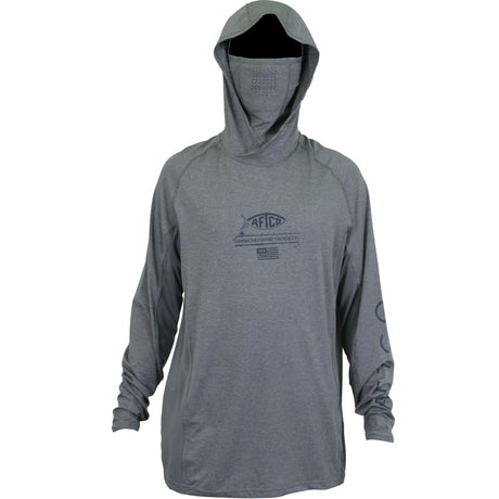 AFTCO Barracuda Geo Cool Hooded Long Sleeve Performance Shirt