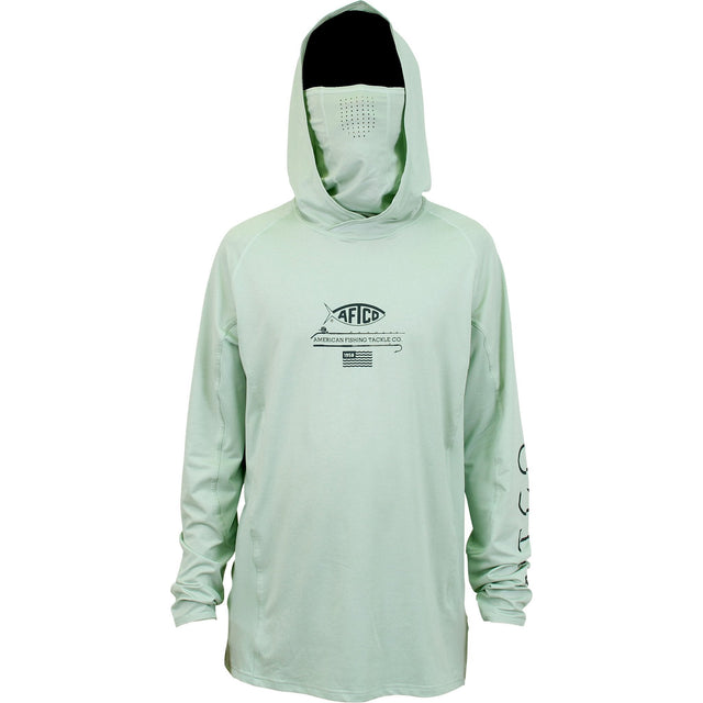 AFTCO Barracuda Geo Cool Hooded Long Sleeve Performance Shirt