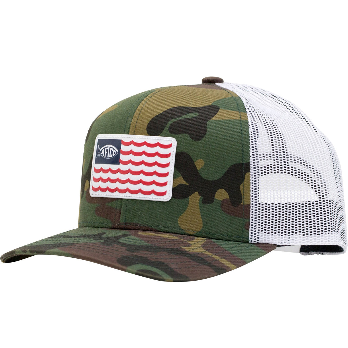 AFTCO Canton Trucker Hat Green Camo