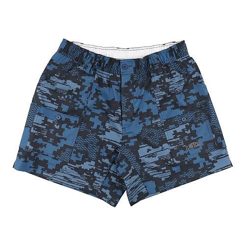 AFTCO Camo Original Fishing Shorts - Blue Camo (30)