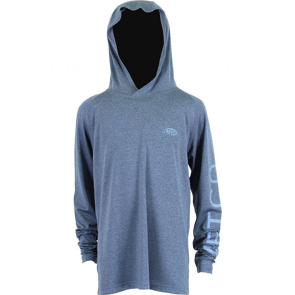 AFTCO Youth Samurai 2 Heathered LS Hooded Shirt