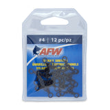 AFW 3-Way Swivels with Stainless Steel Rings 12pc - Black