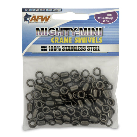 AFW Mighty Mini Stainless Steel Crane Swivels - Gunmetal Black