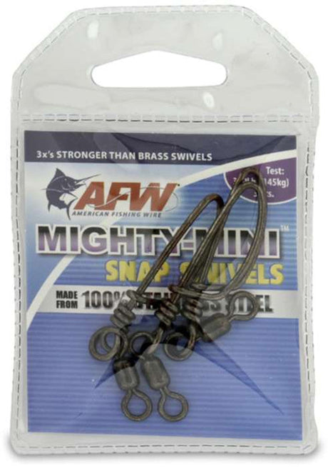 AFW Mighty Mini Stainless Steel Snap Swivels - Gunmetal Black