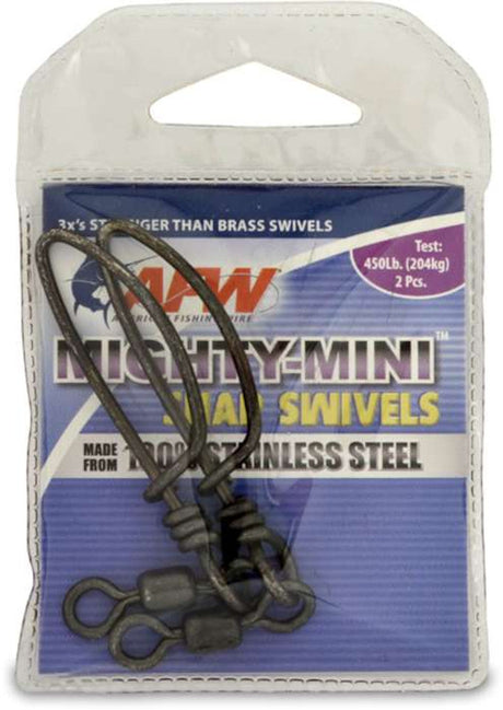 AFW Mighty Mini Stainless Steel Snap Swivels - Gunmetal Black