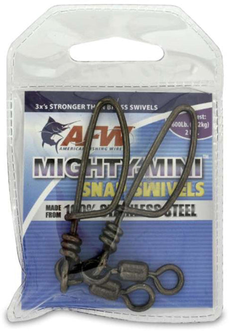 AFW Mighty Mini Stainless Steel Snap Swivels - Gunmetal Black