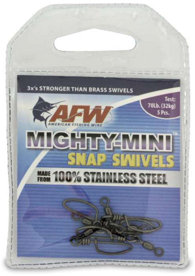 AFW Mighty Mini Stainless Steel Snap Swivels - Gunmetal Black