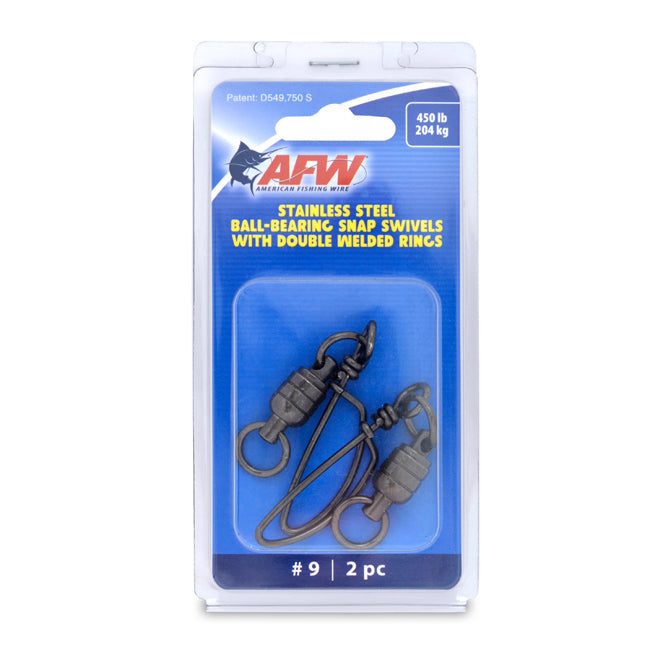AFW Stainless Steel Ball Bearing Snap Swivels With Double Welded Rings