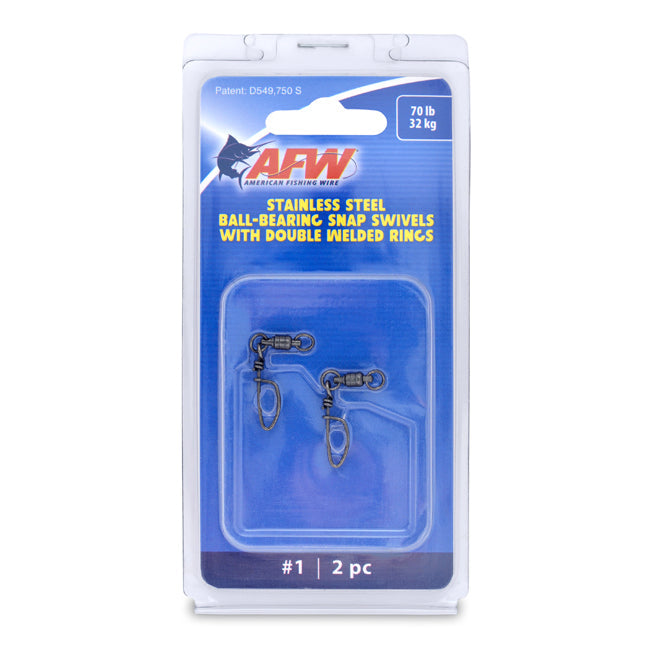 AFW Stainless Steel Ball Bearing Snap Swivels With Double Welded Rings