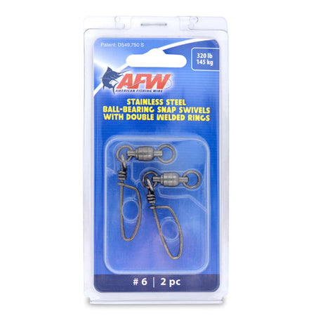 AFW Stainless Steel Ball Bearing Snap Swivels With Double Welded Rings