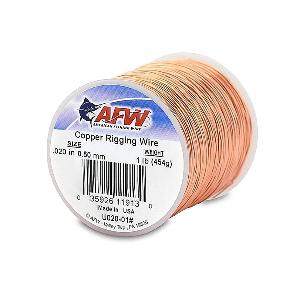 AFW U020-01# Copper Rigging Wire .020 in (0.51 mm) dia, 1 lb (454 g)