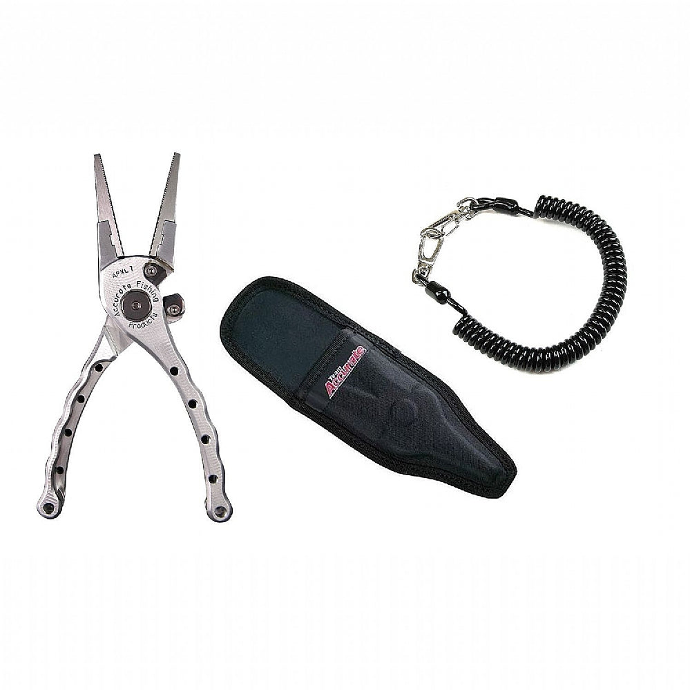 Accurate 7 inch Piranha Split Tip Pliers W-Sheath and Lanyard