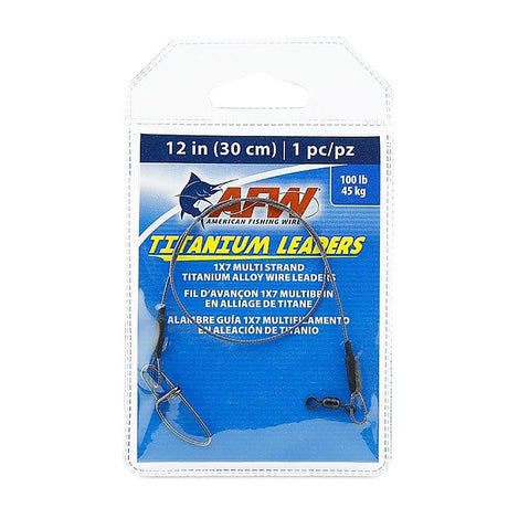 American Fishing Wire Titanium Leader Multi Black 12"