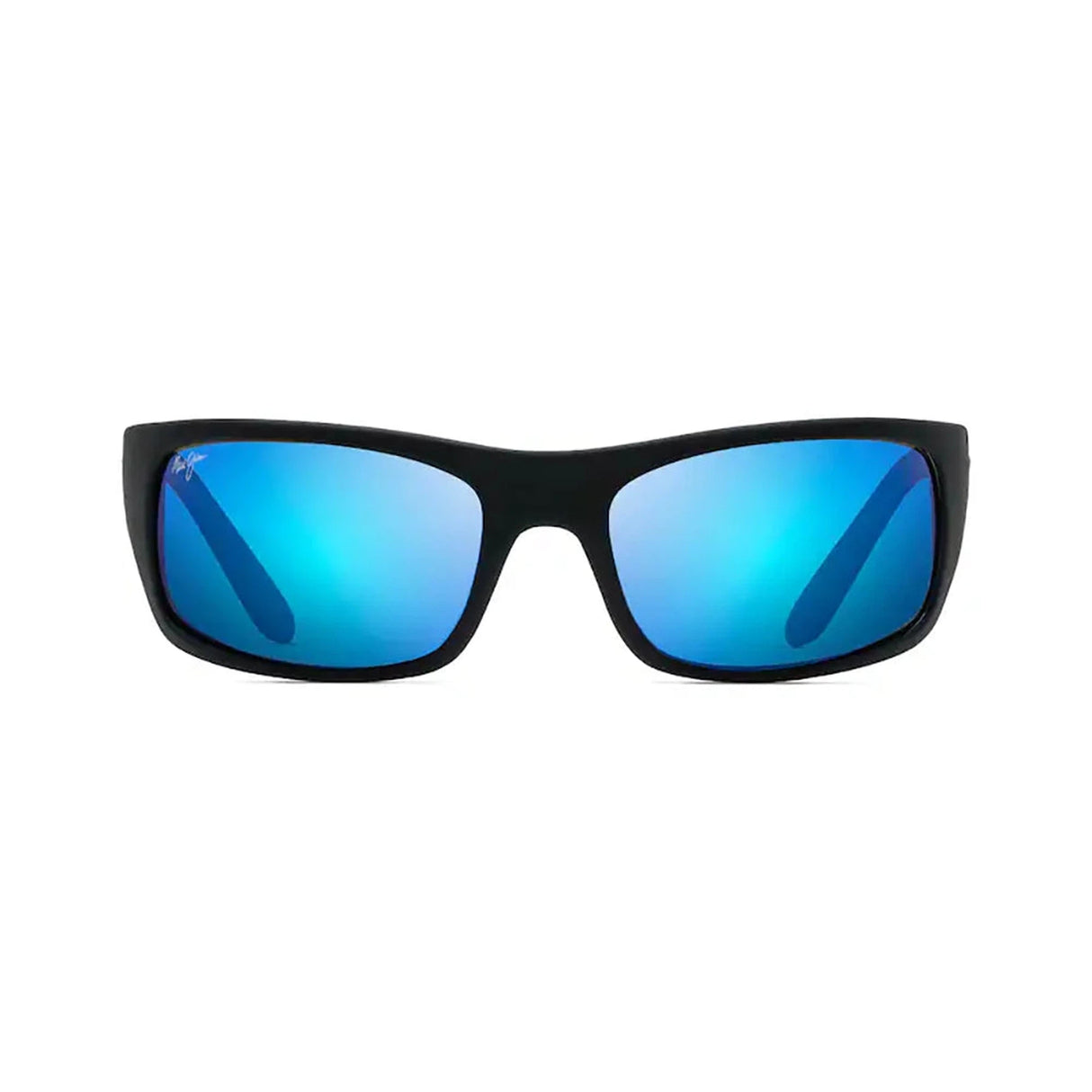 MAUI JIM Peahi Sunglasses Black Matte Rubber | Blue Hawaii