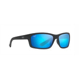 MAUI JIM Kanaio Coast Sunglasses Matte Translucent Blue Black with Stripe | Blue Hawaii