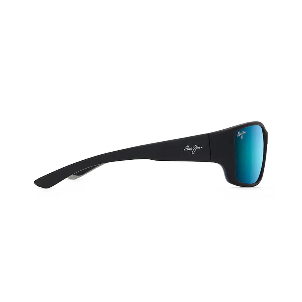 MAUI JIM Local Kine Sunglasses Soft Black with Sea Blue and Grey | Blue Hawaii