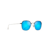 MAUI JIM Moon Doggy Sunglasses Matte Silver |  Blue Hawaii