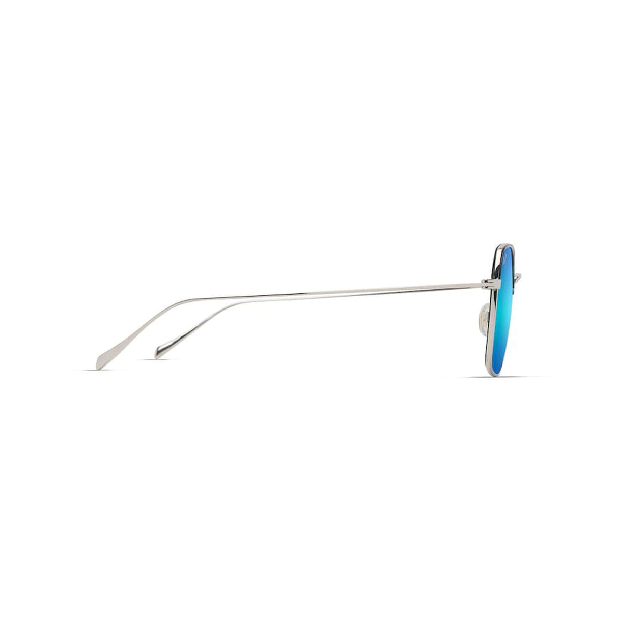 MAUI JIM Moon Doggy Sunglasses Matte Silver |  Blue Hawaii