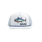 BAJIO Bluefin Tuna Flat Brim Twill Trucker Hat - Tan One Size