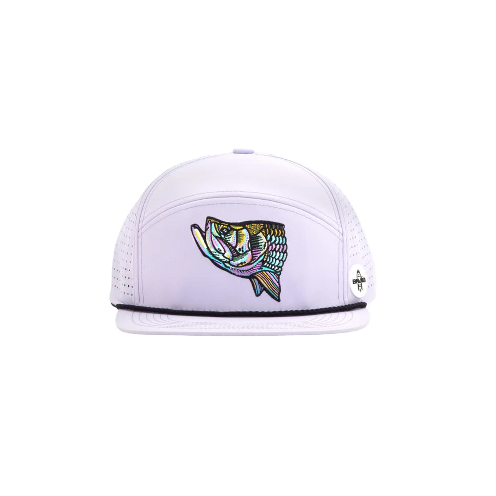 BAJIO Tarpon Head Performance Flat Brim Hat - Lavender One Size