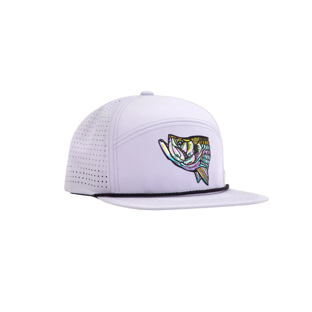 BAJIO Tarpon Head Performance Flat Brim Hat - Lavender One Size