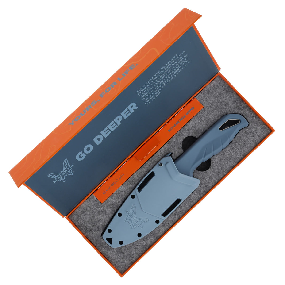 Benchmade Undercurrent- Depth Blue Santoprene- Sheepsfoot